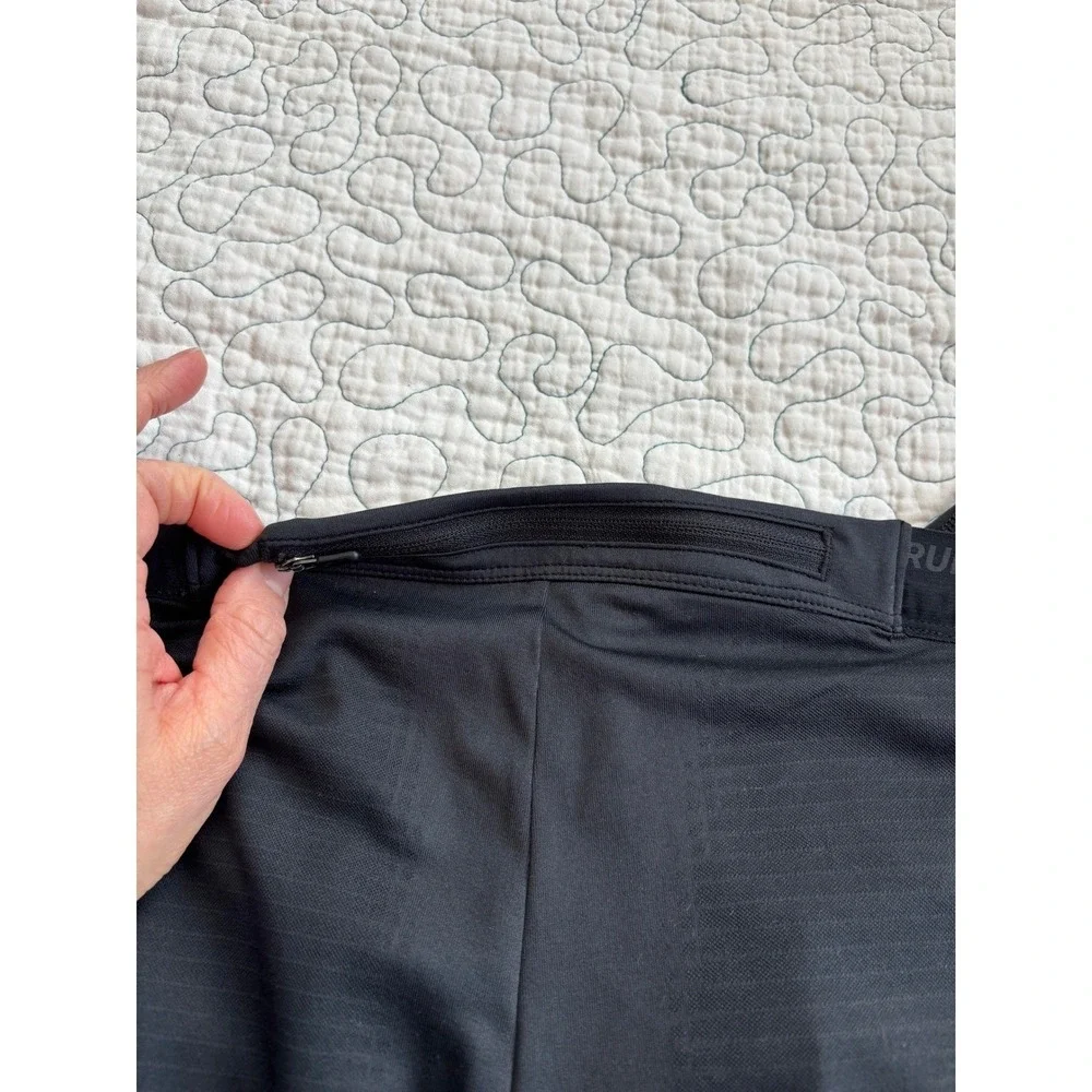 Nike Dri-FIT Mens Running Pants Black Tight Fit‎ Training Size XL #617